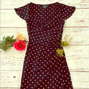 Wrap Style Ralph Lauren Polka Dot Dress